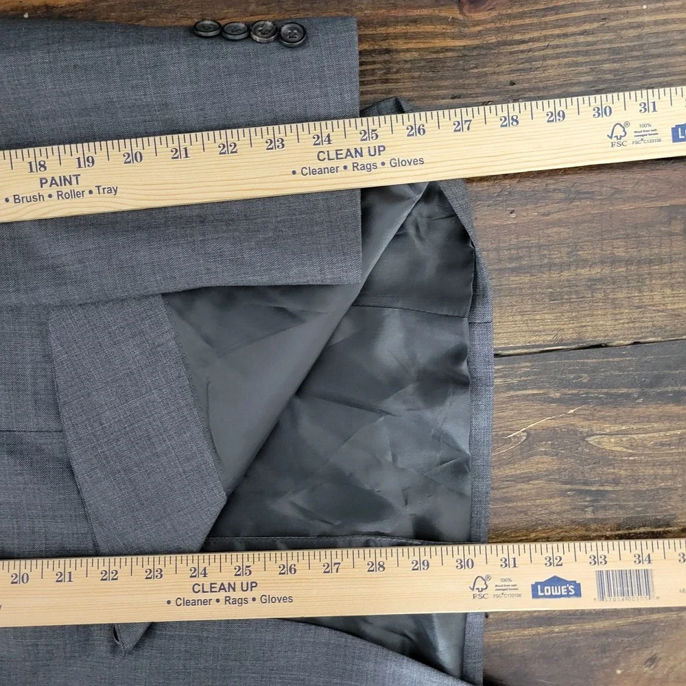 Lauren Ralph‎ Lauren Men's Sport Coat Blazer Two Button SRK SKN Gray Wool 40R